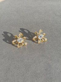 CZ DIAMOND GOLD PLATED EARRINGS