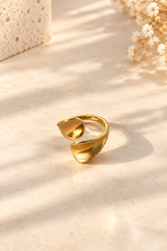 18K GOLD PLATED ADJUSTABLE RING