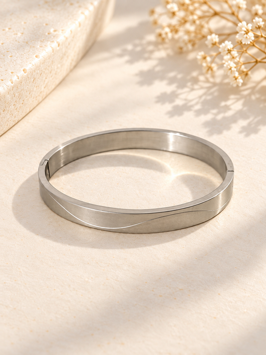 Silver-Tone Minimal Bracelet