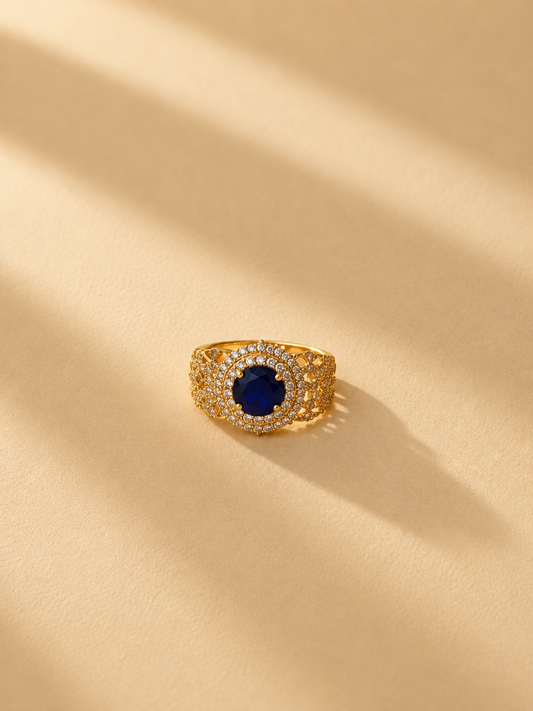 Neelambara Raj Regal Blue Statement Ring