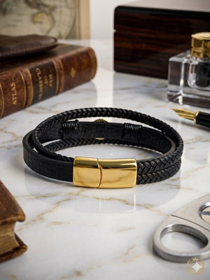 Luxury Leather Evil Eye Men’s Bracelet