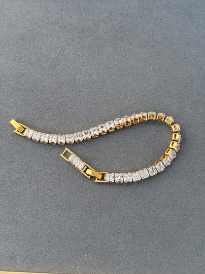 TENNIS 18k GOLD PLATED CZ BRACELET