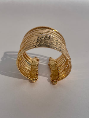 WIDE OPEN 18k BANGLE CUFF BRACELET
