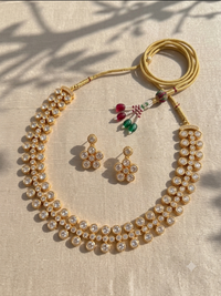 GOLD MOISSANITE POLKI NECKLACE SET
