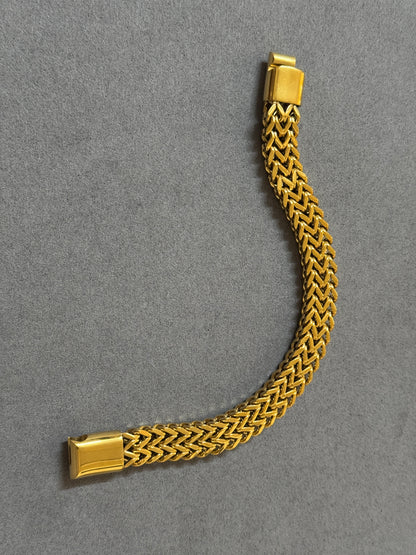 MENS 18k GOLD PLATED LOCK BRACELET