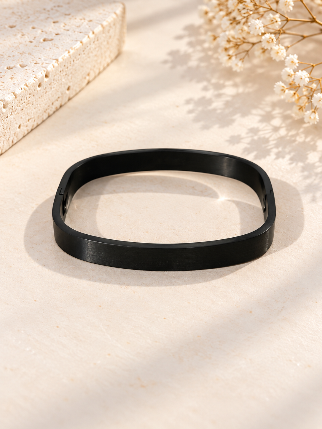 Matte Black Minimal Bracelet