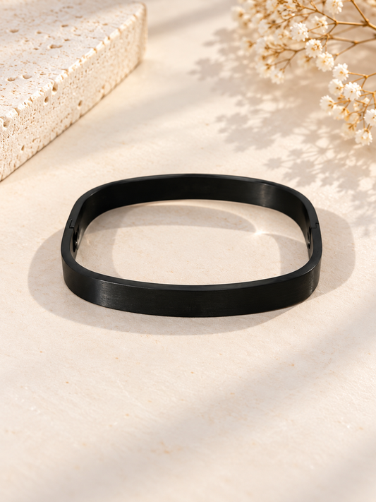 Matte Black Minimal Bracelet