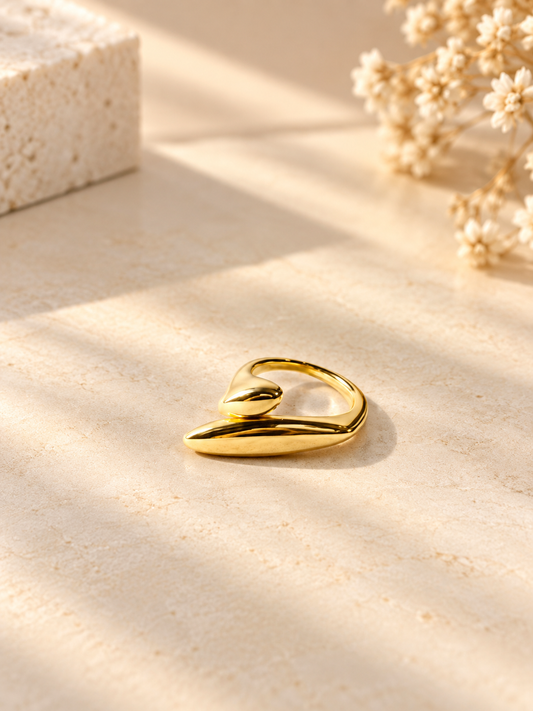 18K GOLD PLATED ADJUSTABLE RING