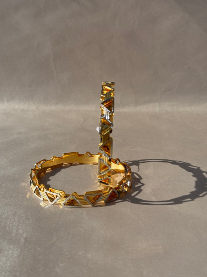 ANTIQUE MICRO GOLD PLATED BANGLES