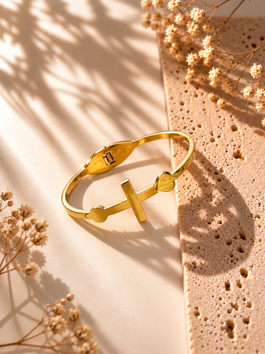 CROSS 18K GOLD PLATED BRACELET