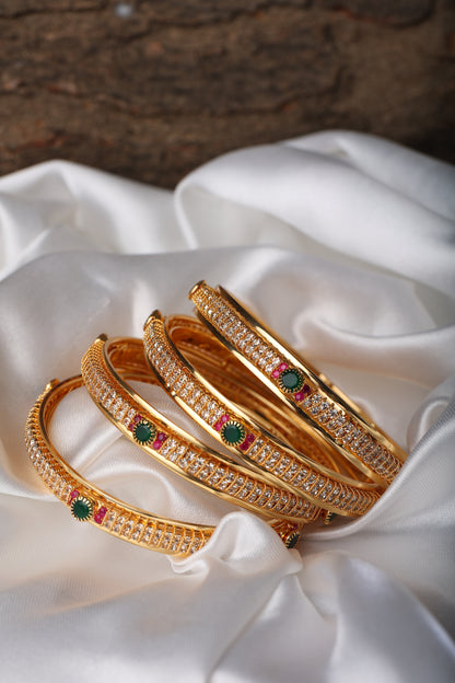 TRADITIONAL MICRO GOLD PLATED BANGLE