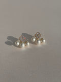 NATURAL PEARL GOLD PLATED STUDS