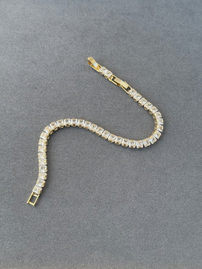 TENNIS 18k GOLD PLATED CZ BRACELET