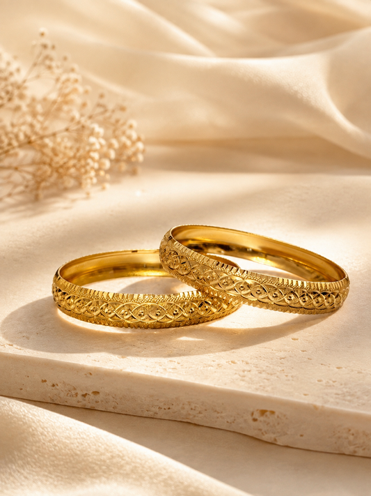 Saanvi Nakshatra Micro Gold Plated Bangles
