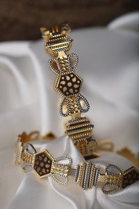 MICRO GOLD PLATED THREE TONE BANGLE