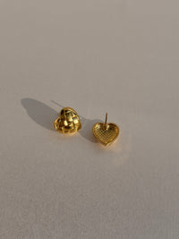 HEART 18k GOLD PLATED STUDS