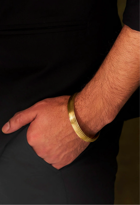 MENS 22k GOLD PLATED ANTI TARNISH KADA