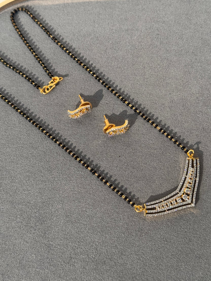 CZ MICRO GOLD PLATED MANGAL SUTRA