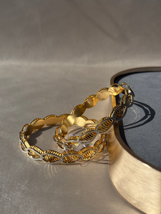 ANTIQUE MICRO GOLD PLATED BANGLES