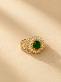 Emerald Étoile Royale™ Micro Gold Plated Statement Ring