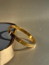MENS 22K GOLD PLATED ANTI TARNISH KADA - 8 MM