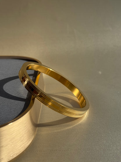 MENS 22K GOLD PLATED ANTI TARNISH KADA - 8 MM