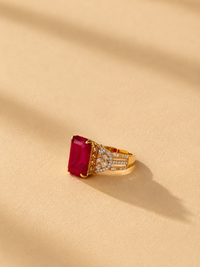 Raktima Raj Regal Crimson Statement Ring