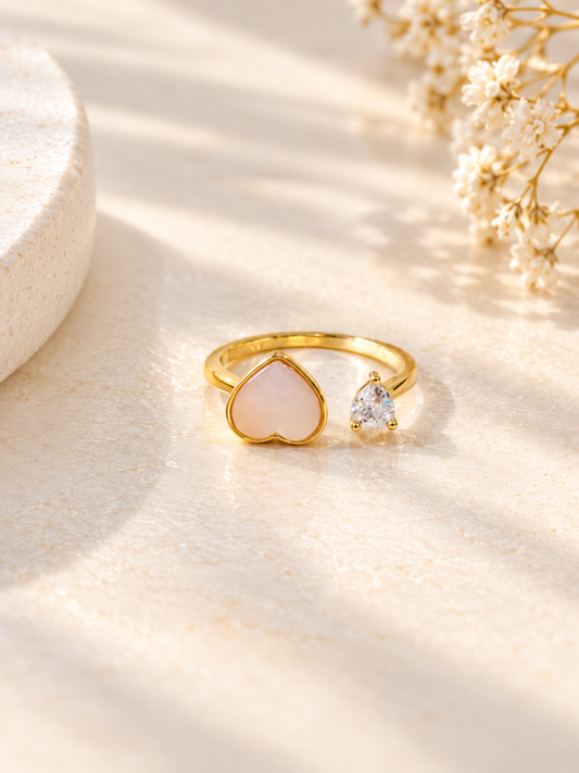 ADJUSTABLE 18K GOLD PLATED ANTI TARNISH RING
