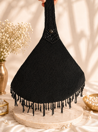 Noir Beaded Statement Sling Bag