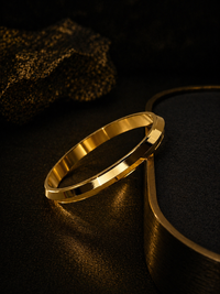 MENS 22K GOLD PLATED ANTI TARNISH KADA - 8 MM