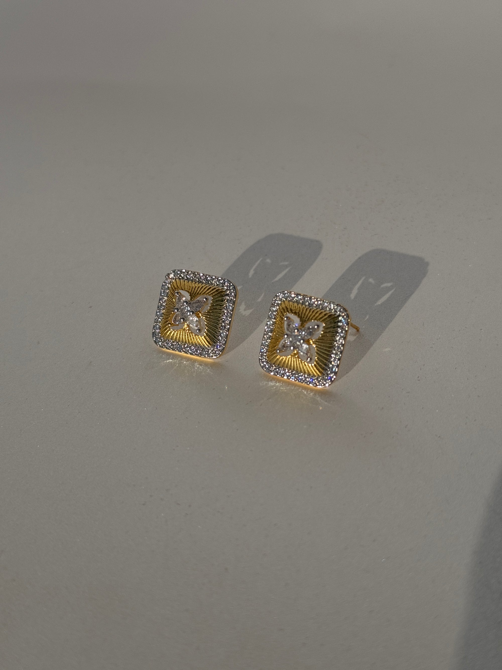 CZ GOLD PLATED STUDS