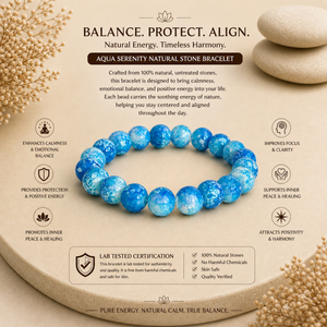 Aqua Serenity Natural Stone Bracelet – Balance, Protection & Inner Peace