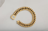 MENS 18k GOLD PLATED LOCK BRACELET - 18 MM