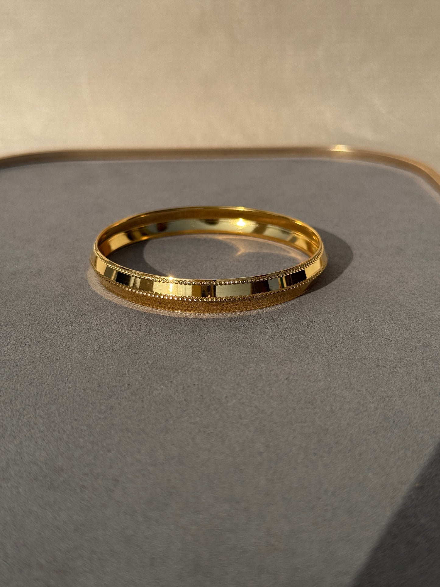 MENS GOLD PLATED ANTI TARNISH KADA