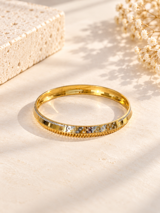MENS GOLD PLATED ANTI TARNISH KADA
