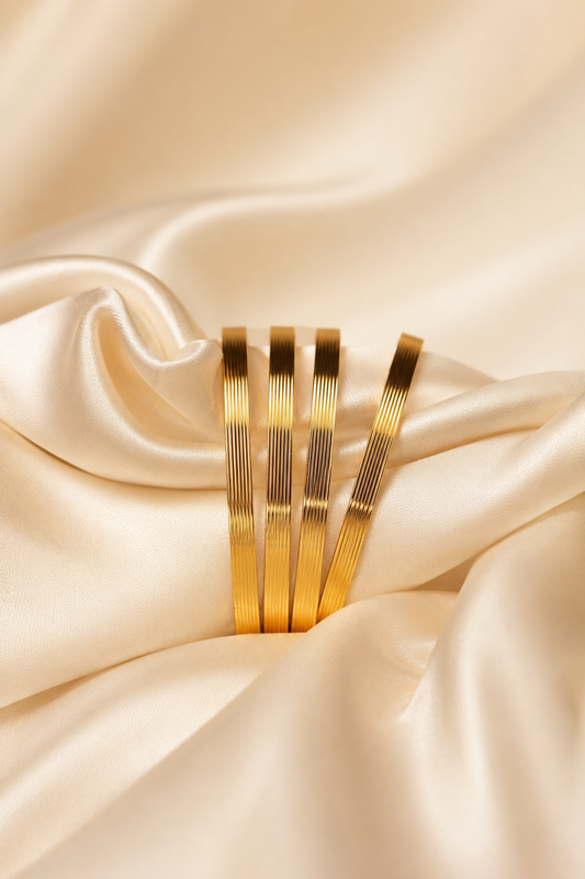 MICRO GOLD PLATED PLAIN BANGLES