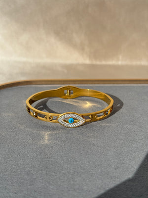 EVIL EYE 18K GOLD PLATED ANTI TARNISH BRACELET