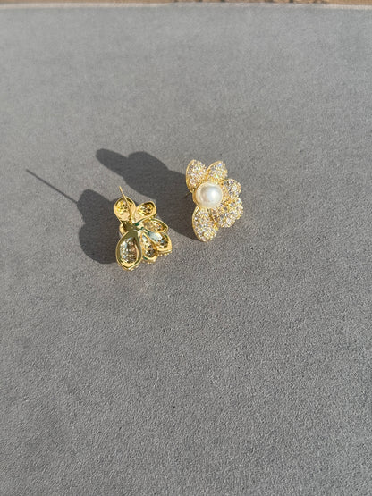 CZ NATURAL PEARLS STUDS