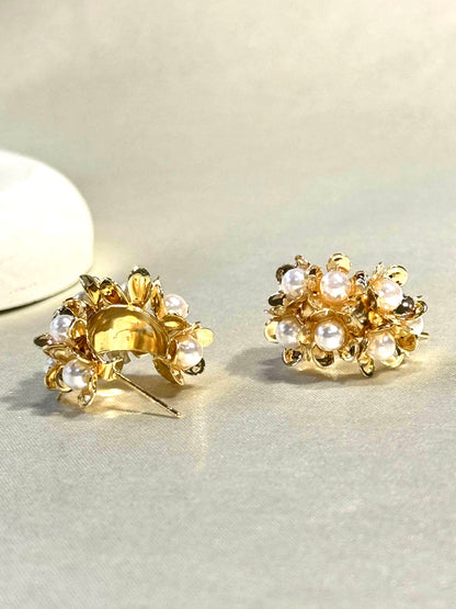 18K GOLD PLATED PEARLS EARRINGS