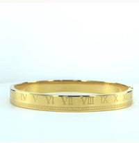 Timeless Roman Numeral 18k Gold Bracelet