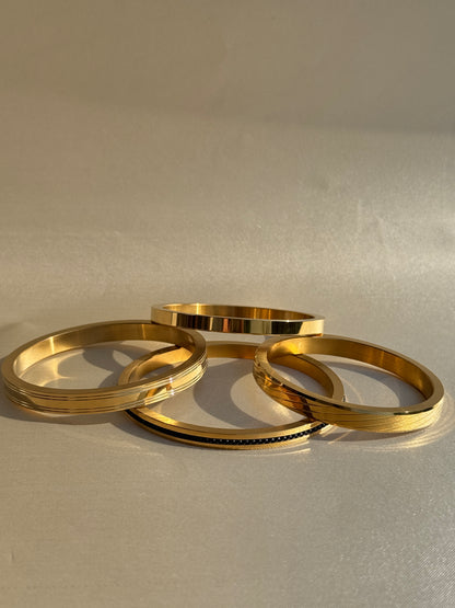 MENS 22K GOLD PLATED ANTI TARNISH KADA - 8 MM