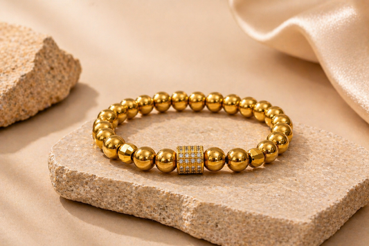 Gold Beaded Luxe Bracelet