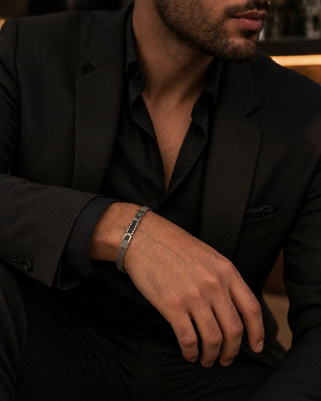 Lux Titan Mesh Link Bracelet