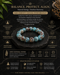 Natural Aqua Marble Stone Bracelet