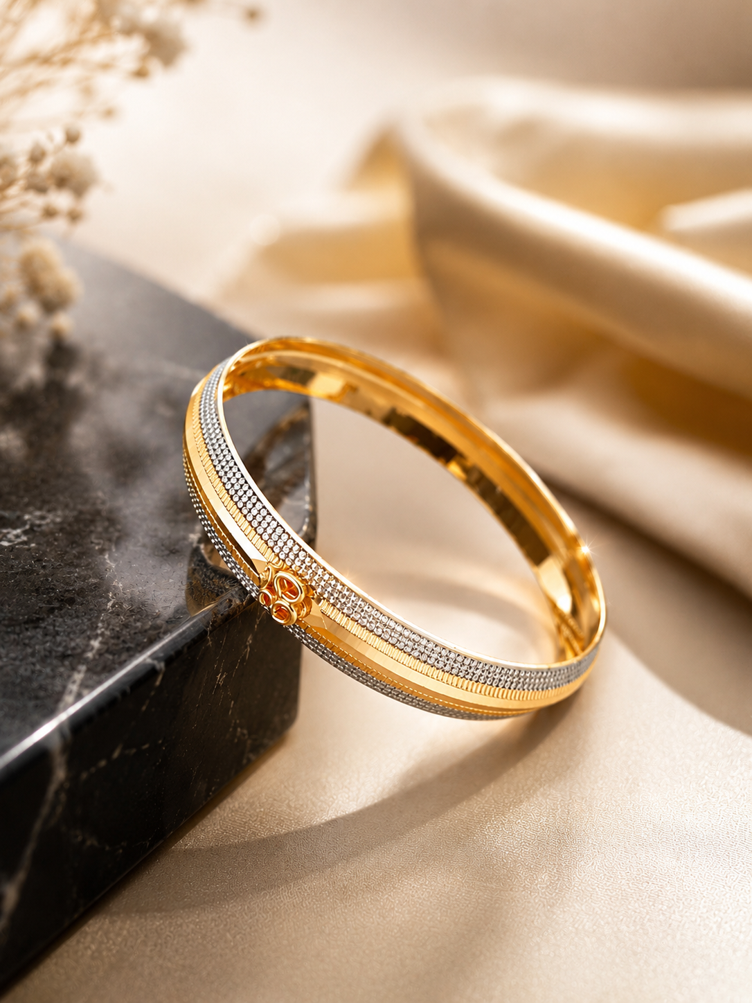 Om Gold Plated Men’s Kada