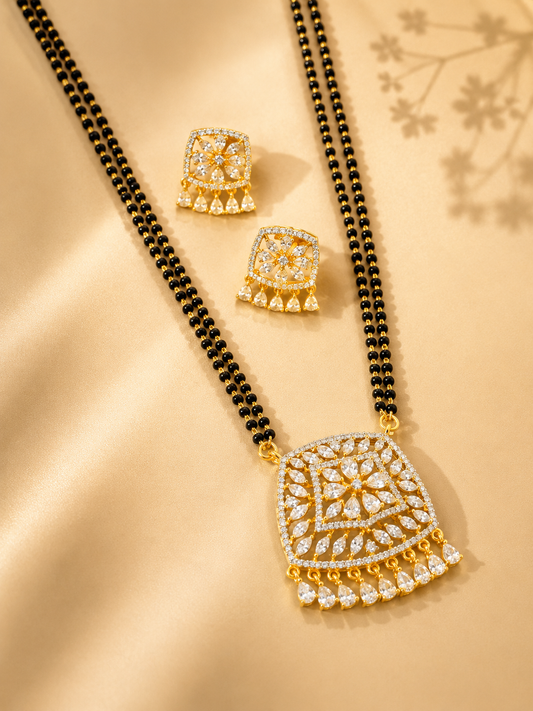CZ MICRO GOLD PLATED MANGAL SUTRA