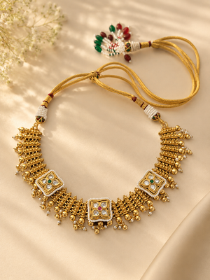 ANTIQUE GOLD PLATED CHOKER