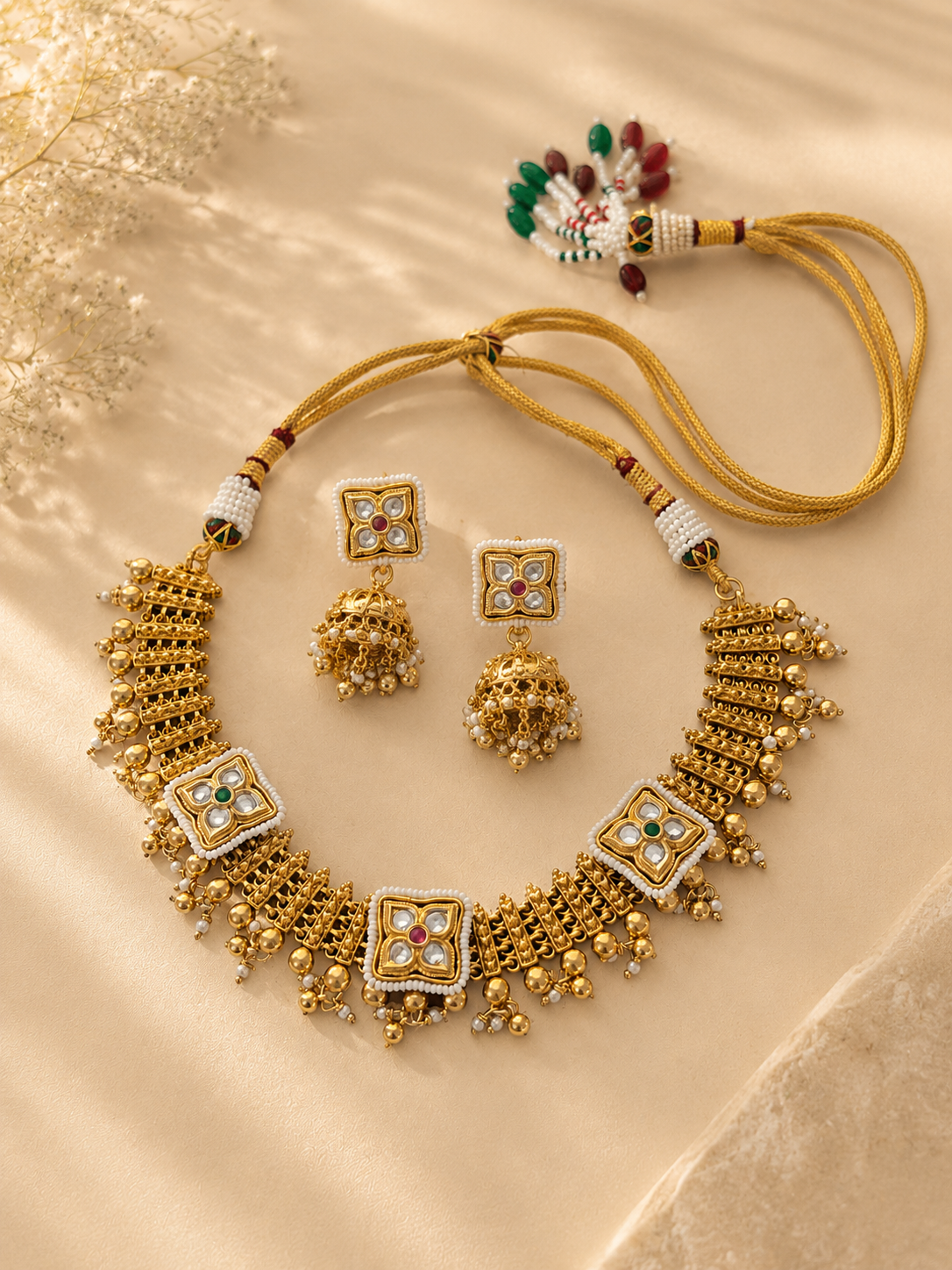 ANTIQUE GOLD PLATED CHOKER
