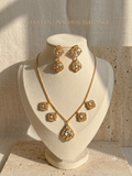 GOLD PLATED MOISSANITE POLKI NECKLACE