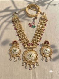 Royal Heritage Antique Long Micro Gold Plated Necklace Set